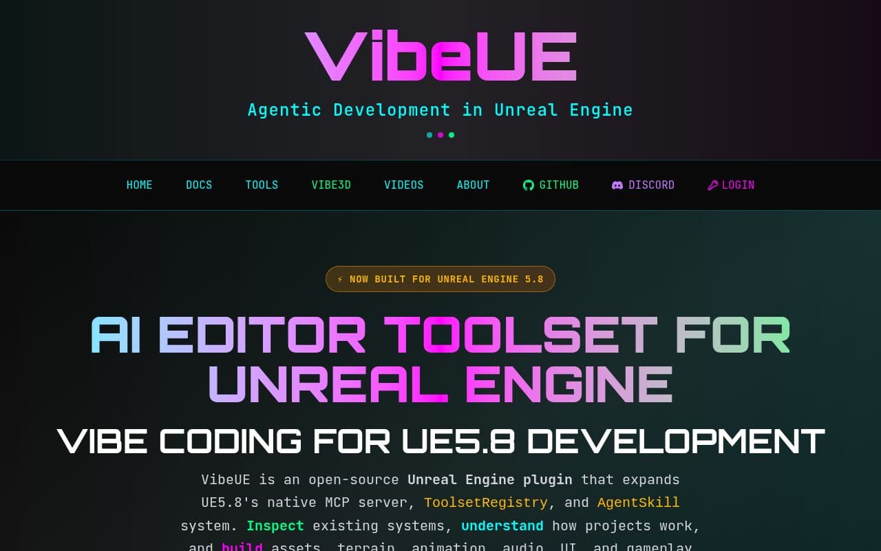 Screenshot of VibeUE