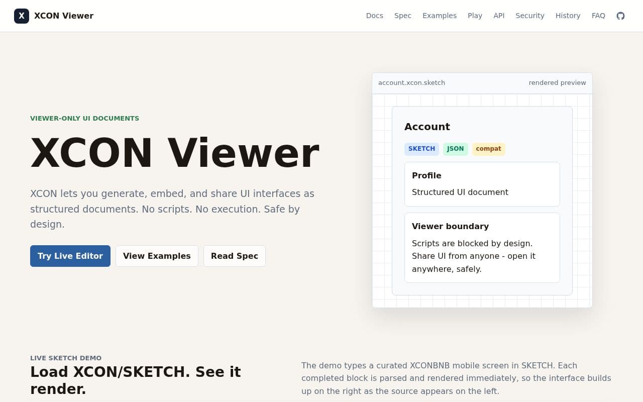 Screenshot of XCON Viewer