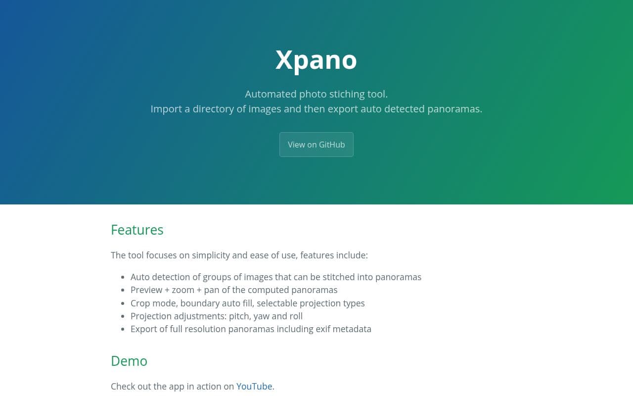 Screenshot of Xpano