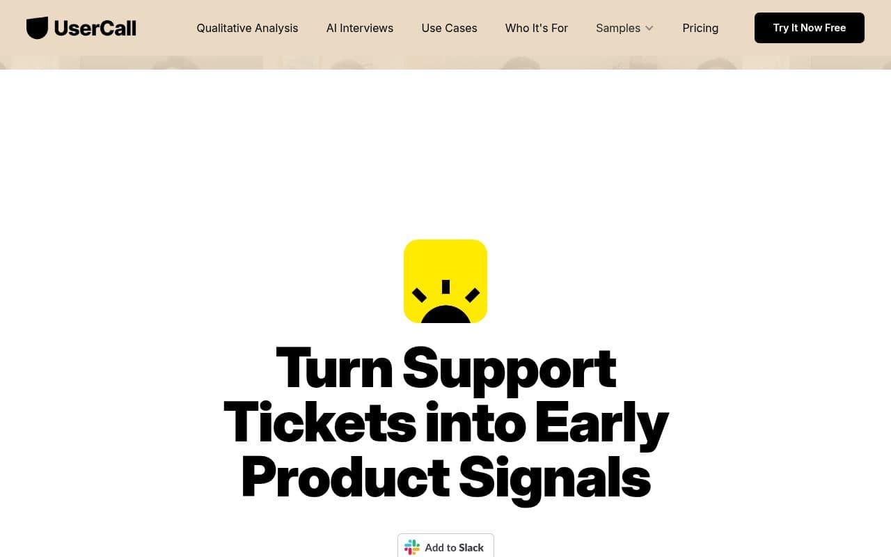 Screenshot of Zendesk Signals by Usercall