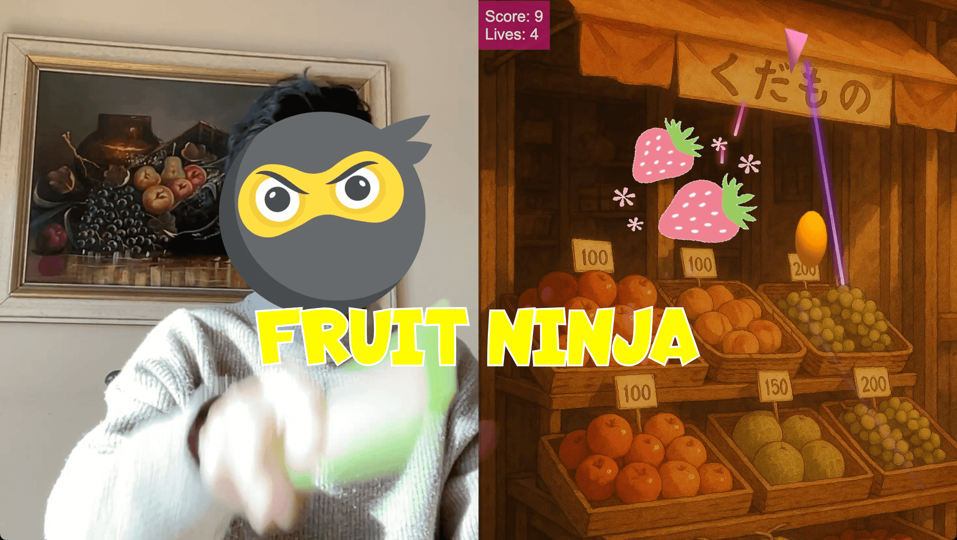 Preview image for Hand Tracking Fruit Ninja