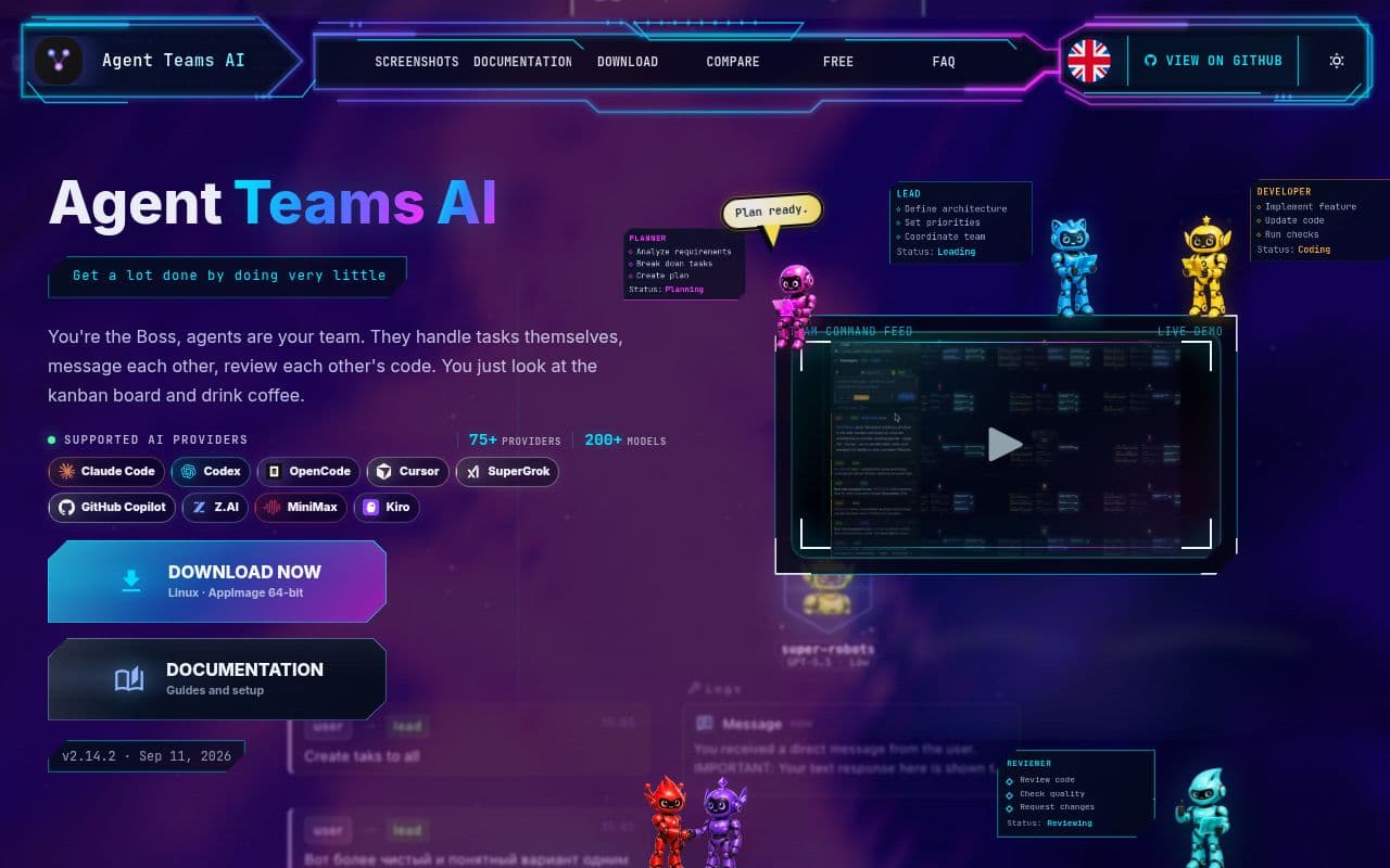 Screenshot of Agent Teams