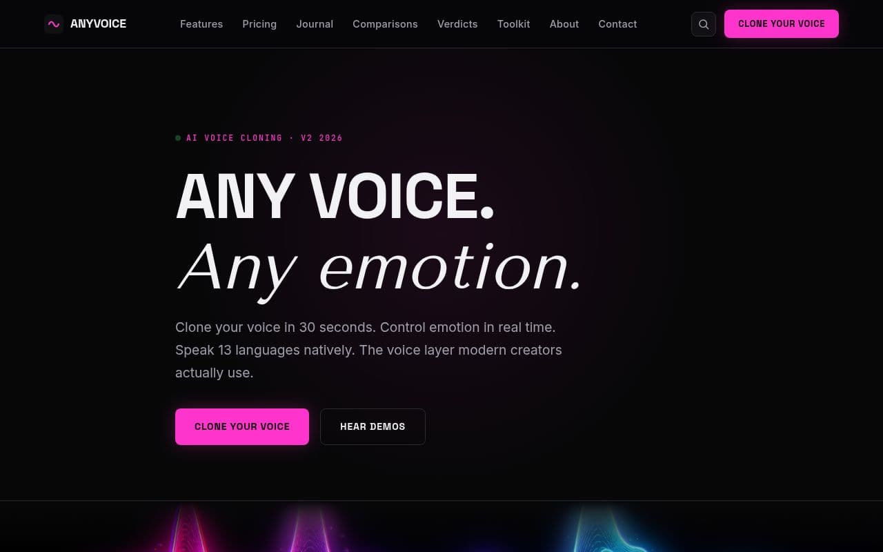 Screenshot of AnyVoice