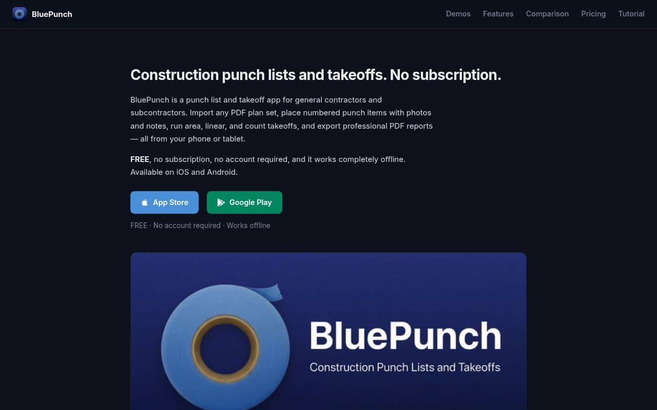 Screenshot of BluePunch