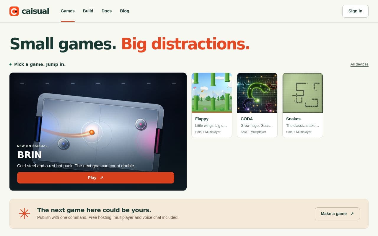 Screenshot of Caisual