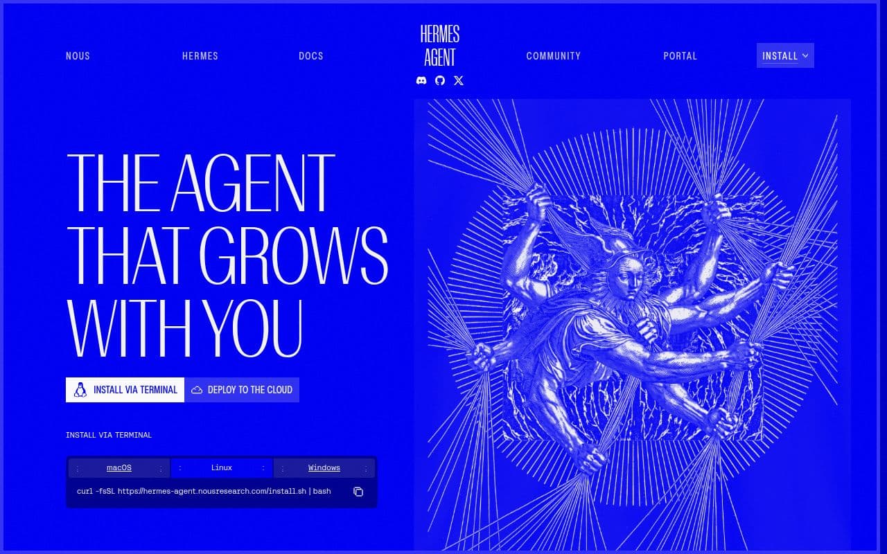 Screenshot of Hermes Agent
