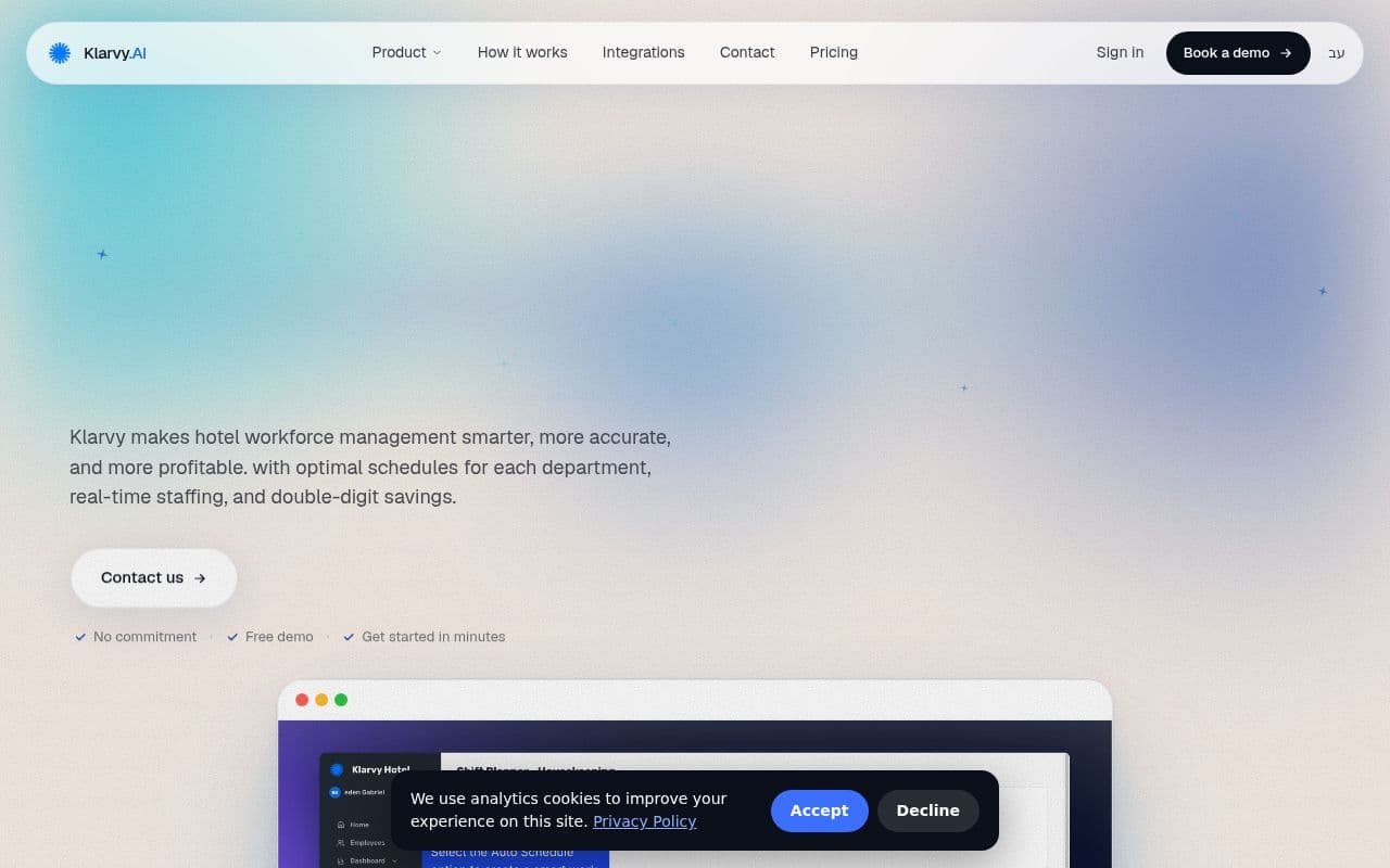 Screenshot of Klarvy