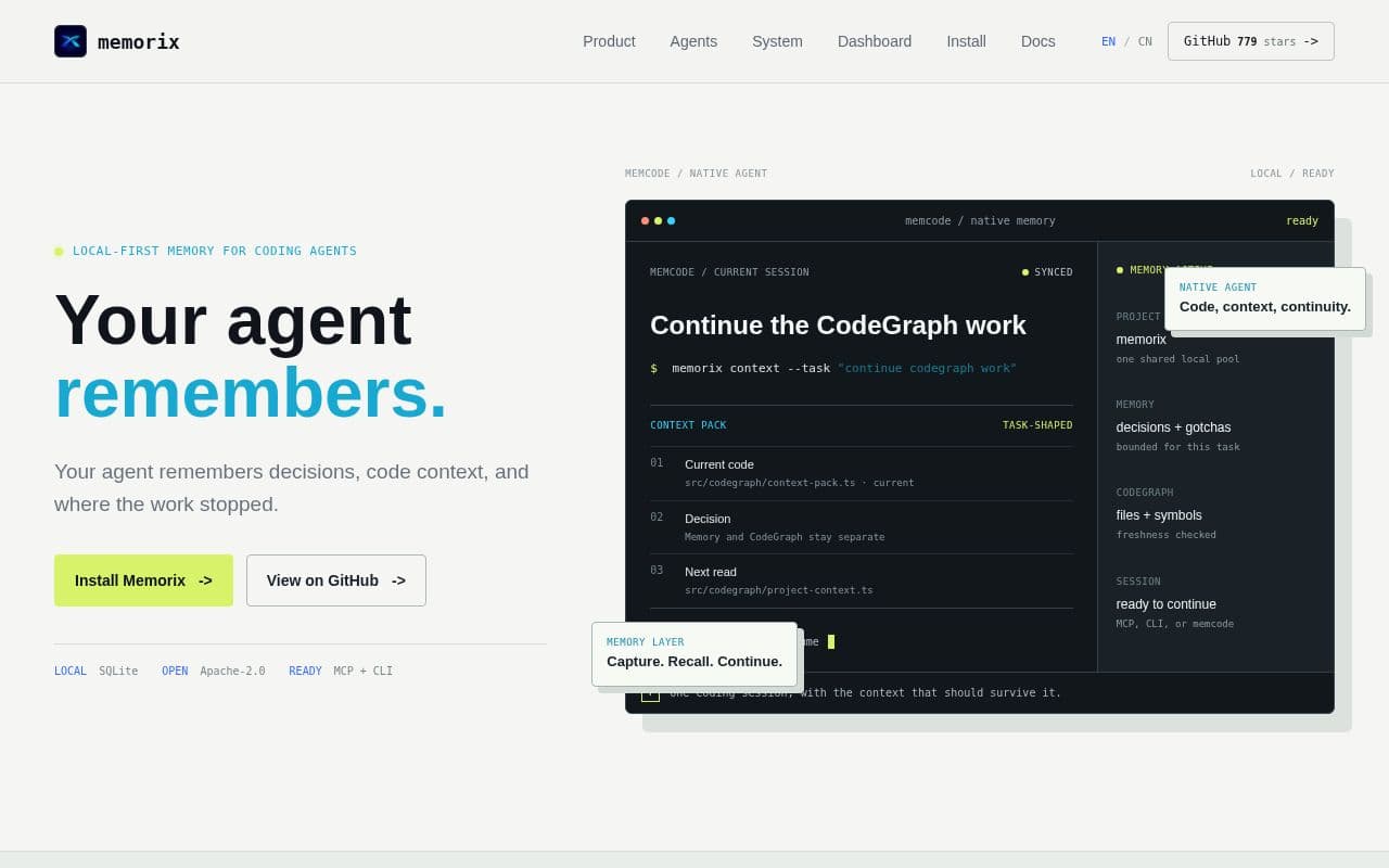 Screenshot of Memorix