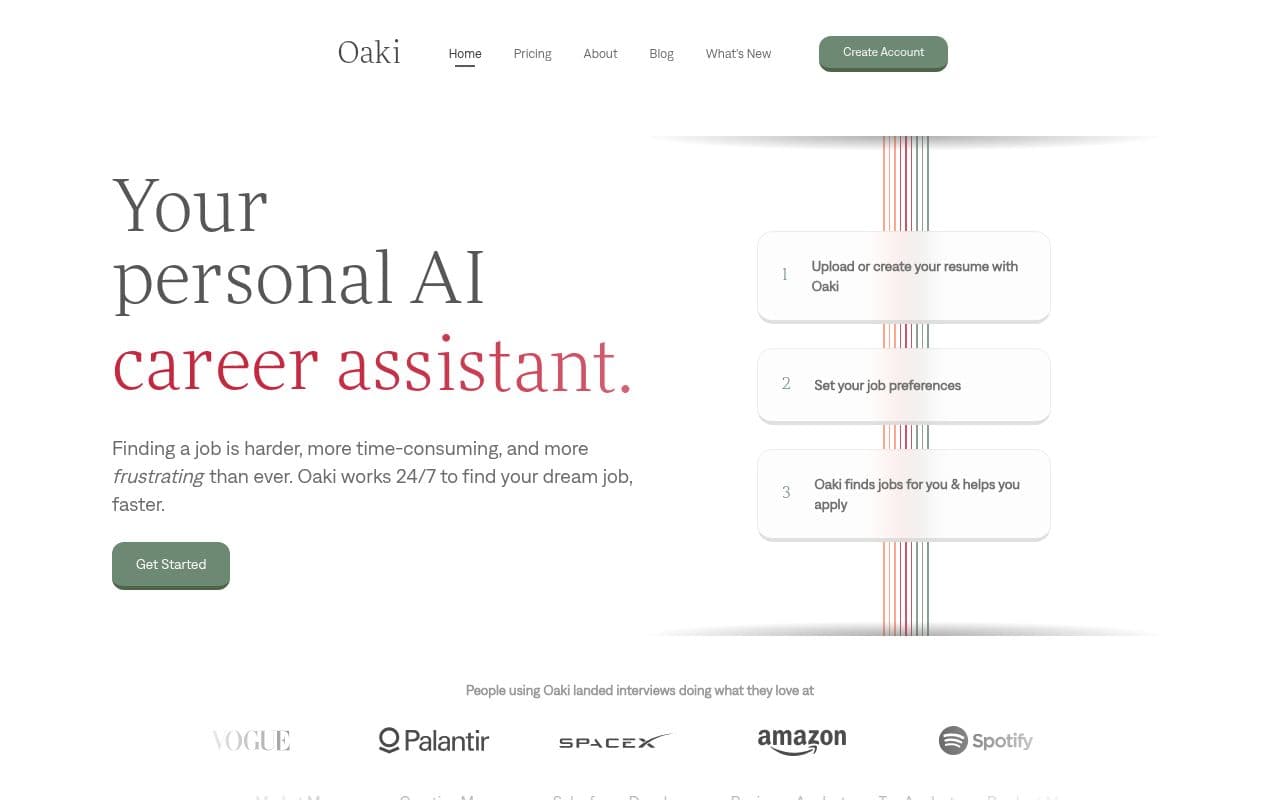 Screenshot of Oaki