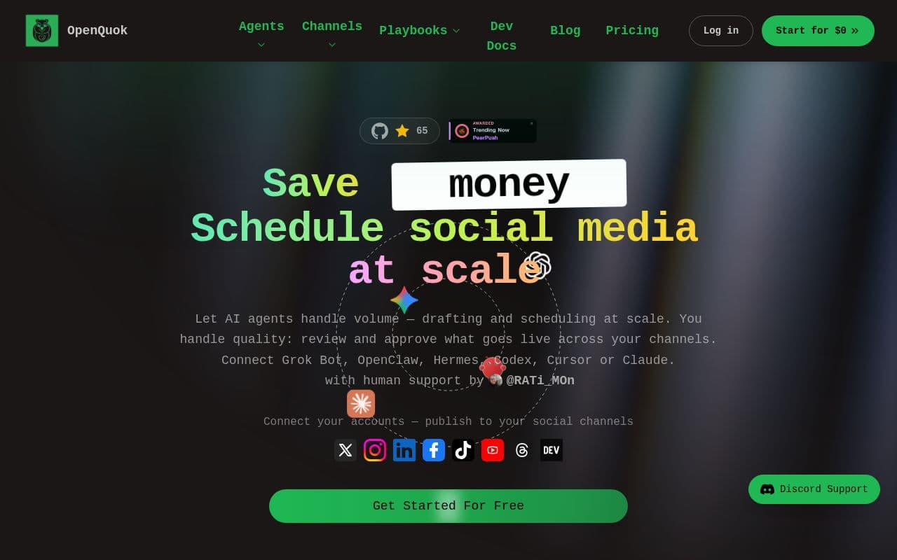 Screenshot of OpenQuok