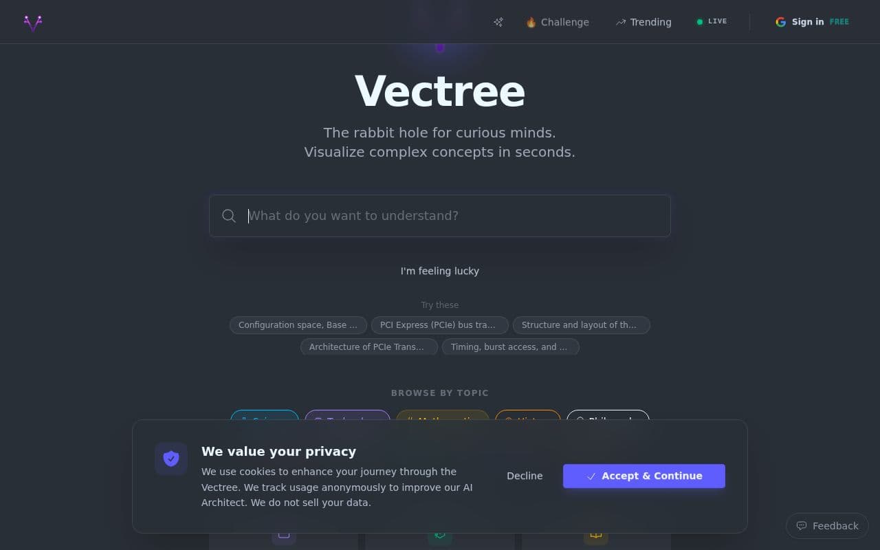 Screenshot of Vectree